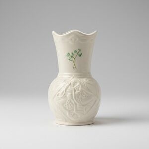 Vintage Shamrock Porcelain Vase | Made in England | Irish Style Decor